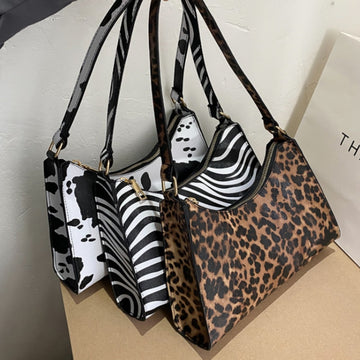 Female Shoulder Bag Leather Stone Pattern